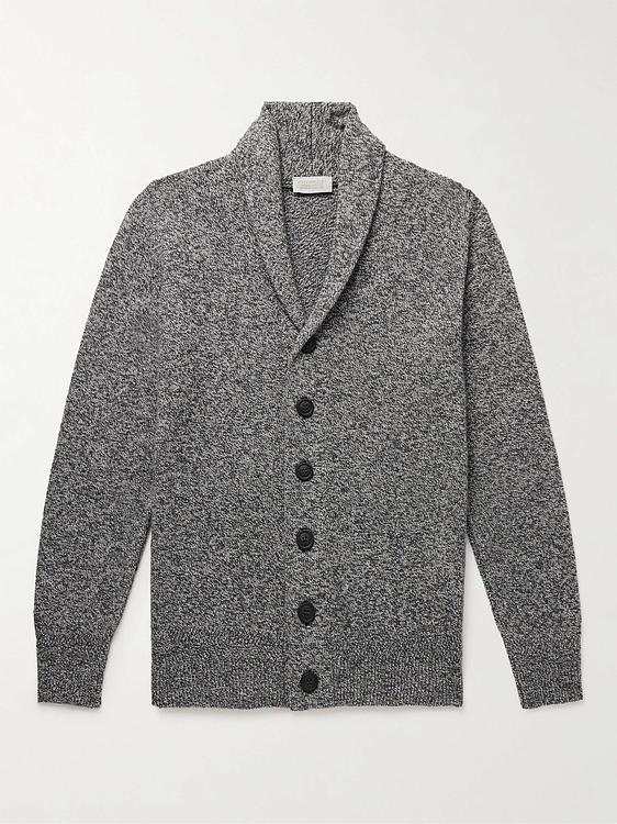 Dark grey cardigan from John Smedley