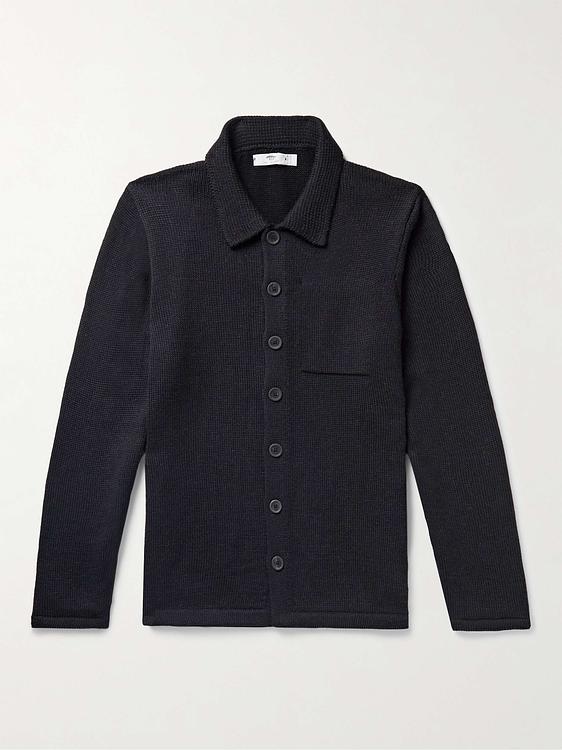 Black overshirt from Inis Meáin