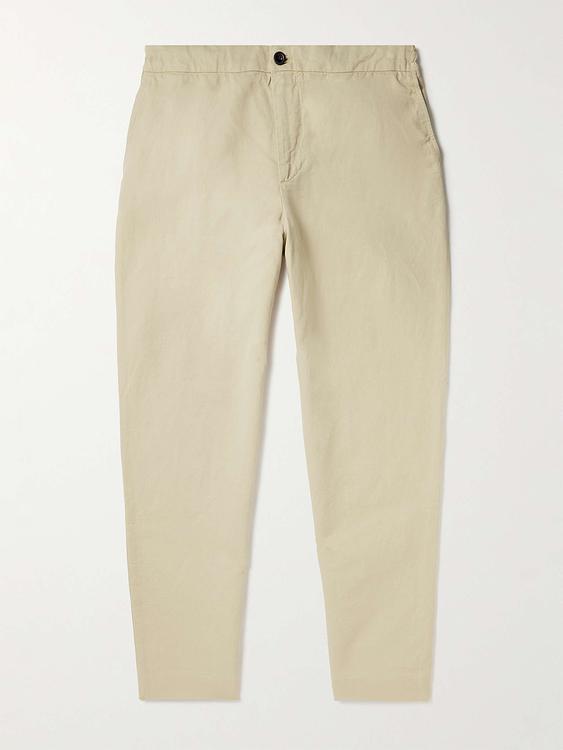 Beige drawstring trousers from Mr P.