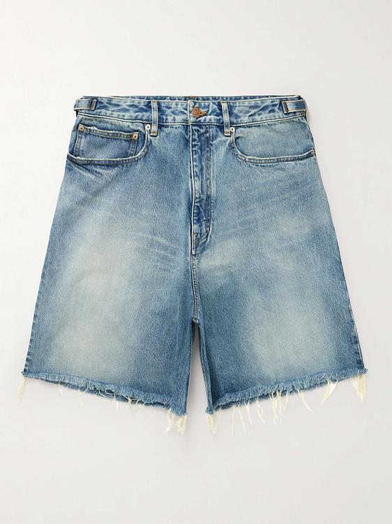Blue denim shorts from Balenciaga