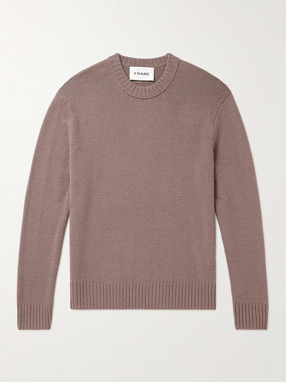 Grey cashmere sweater from Frame