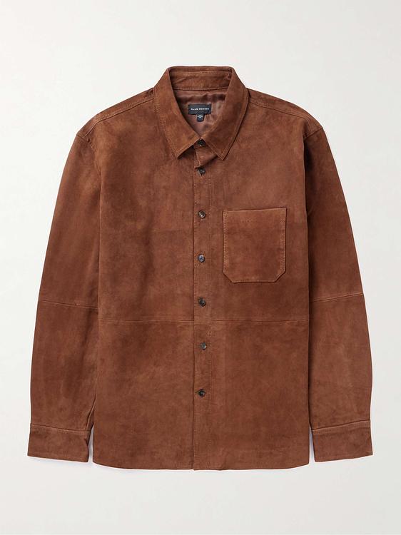 Brown leather jacket from Club Monaco