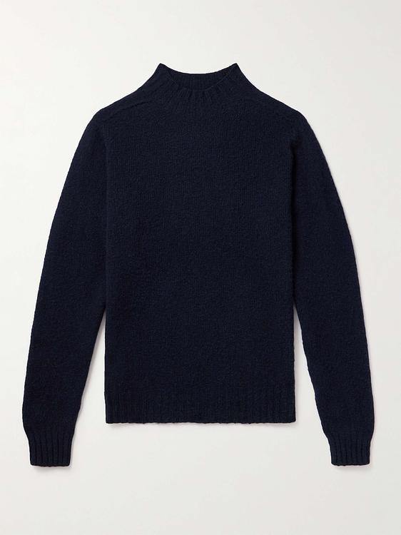 Black turtleneck from Drake's