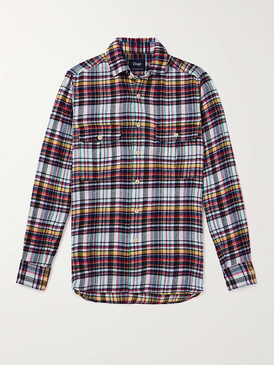 Checkered multicolor casual shirt from Drake's