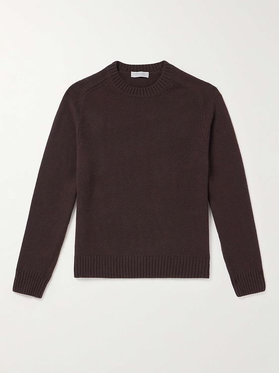 Dark brown cashmere sweater from Gabriela Hearst