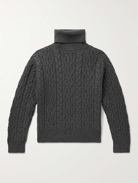 Dark grey turtleneck from Nili Lotan