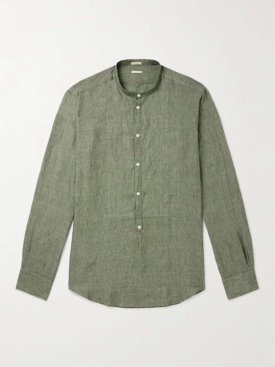 Taupe casual shirt from Massimo Alba