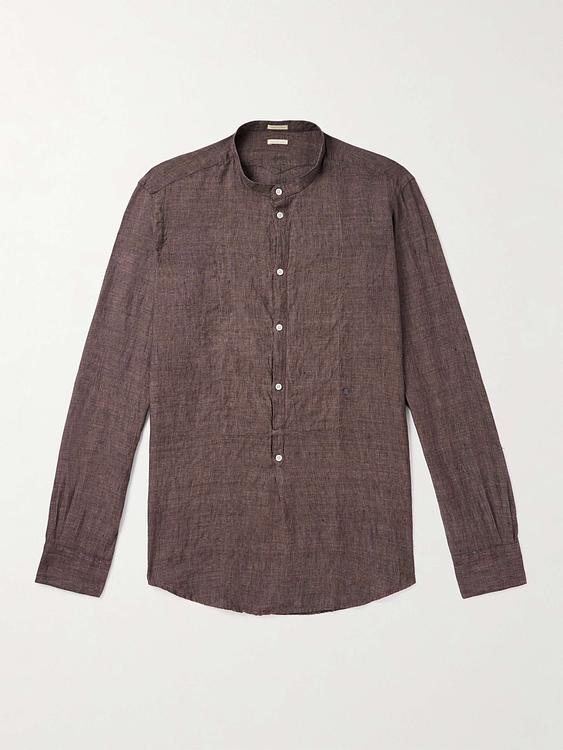 Taupe casual shirt from Massimo Alba