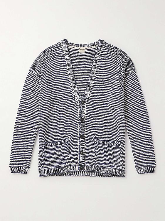 Striped dark grey cardigan from Massimo Alba