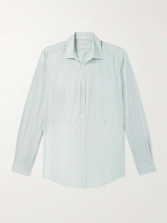 Striped white casual shirt from Massimo Alba