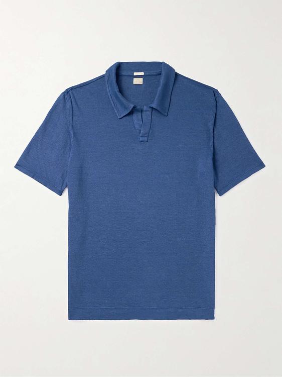 Dark blue short sleeve polo shirt from Massimo Alba