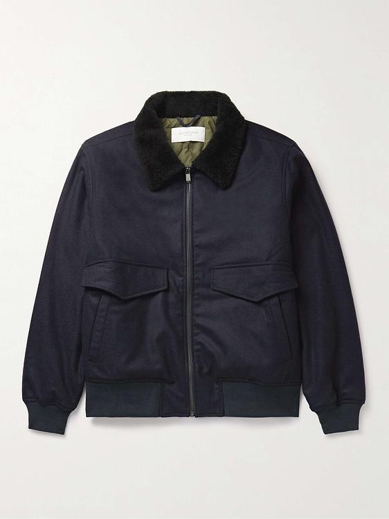 Black leather jacket from Richard James