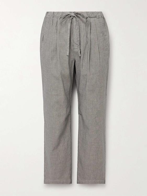 Striped grey formal trousers from Massimo Alba