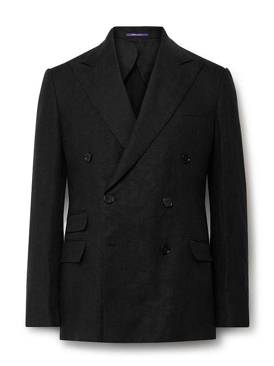 Black double-breasted suit jacket from Ralph Lauren Purple Label