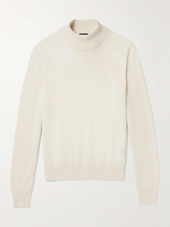 White turtleneck from Tom Ford