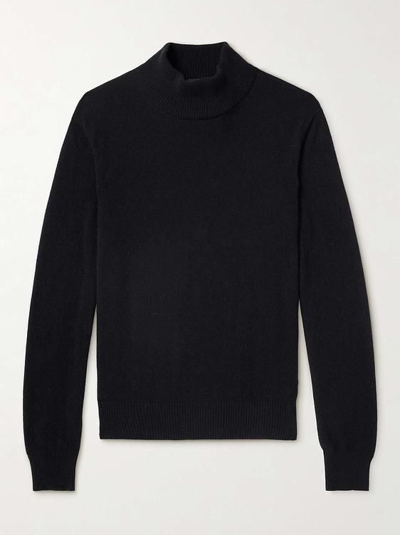 Black turtleneck from Tom Ford