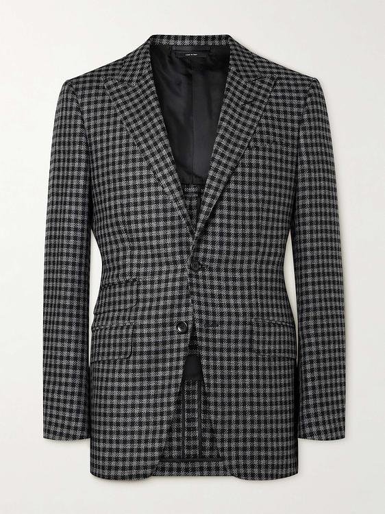 Checkered black suit jacket from Tom Ford