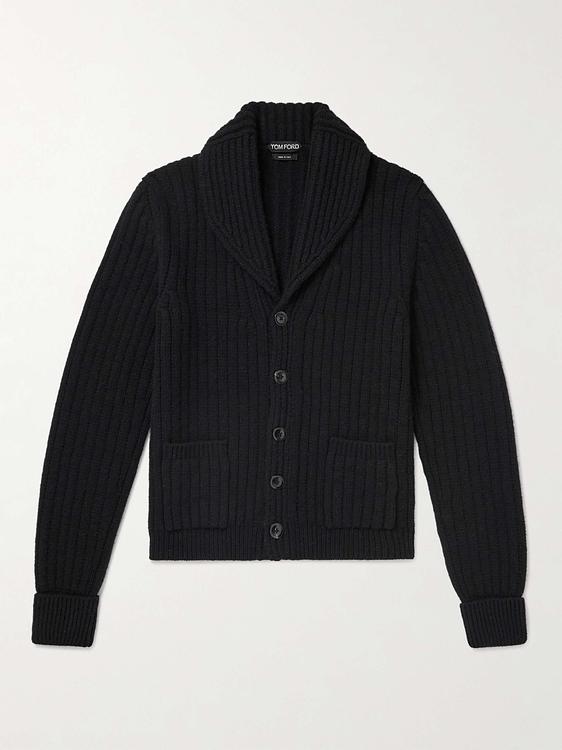 Black cardigan from Tom Ford