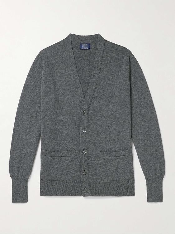 Dark grey cardigan from William Lockie