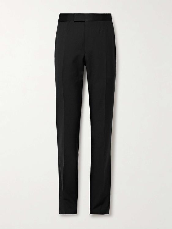 Black tuxedo trousers from Zegna