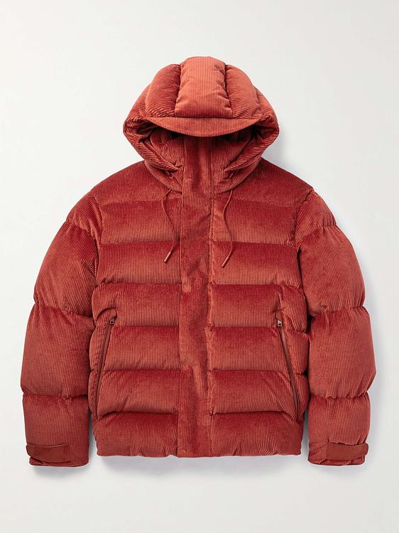 Dark red down jacket from Zegna