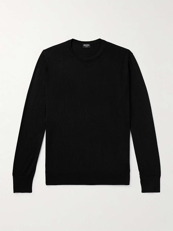Black cashmere sweater from Zegna