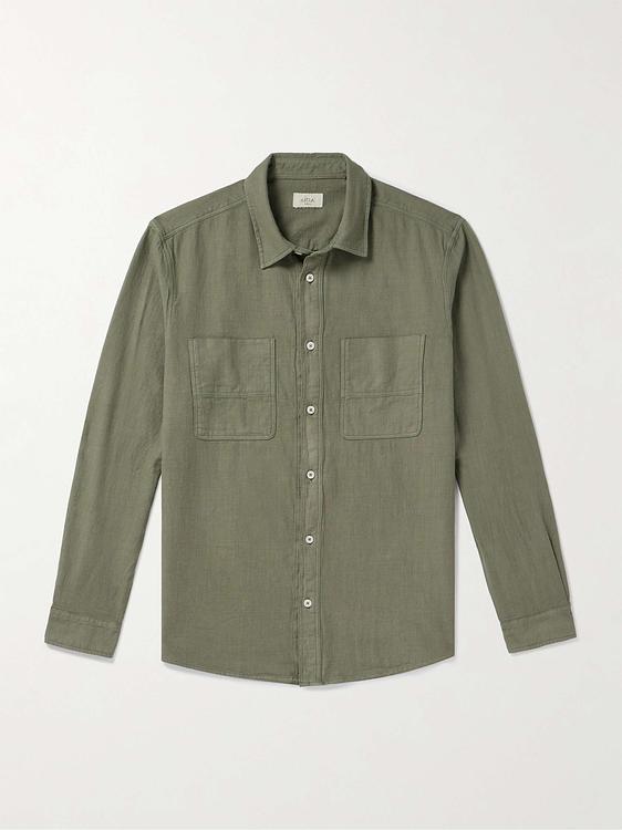 Taupe casual shirt from Altea
