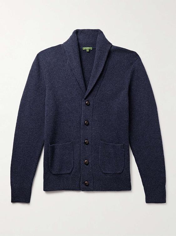 Black cardigan from Sid Mashburn