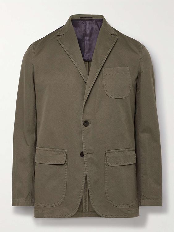 Dark green blazer from Sid Mashburn