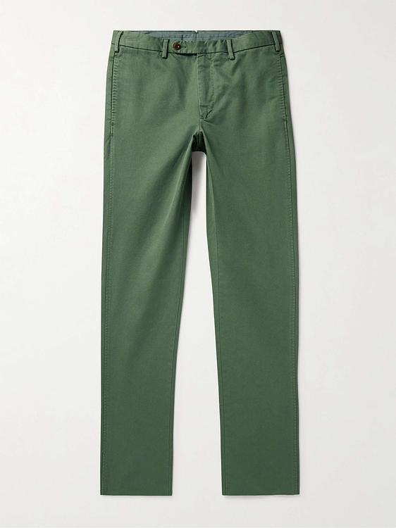 Dark green chinos from Sid Mashburn