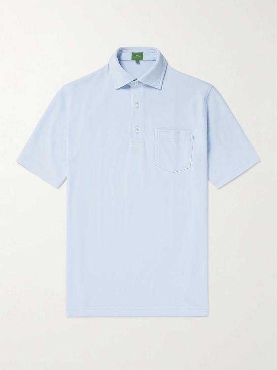 Light blue short sleeve polo shirt from Sid Mashburn