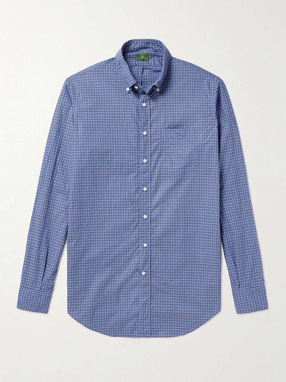 Checkered blue casual shirt from Sid Mashburn