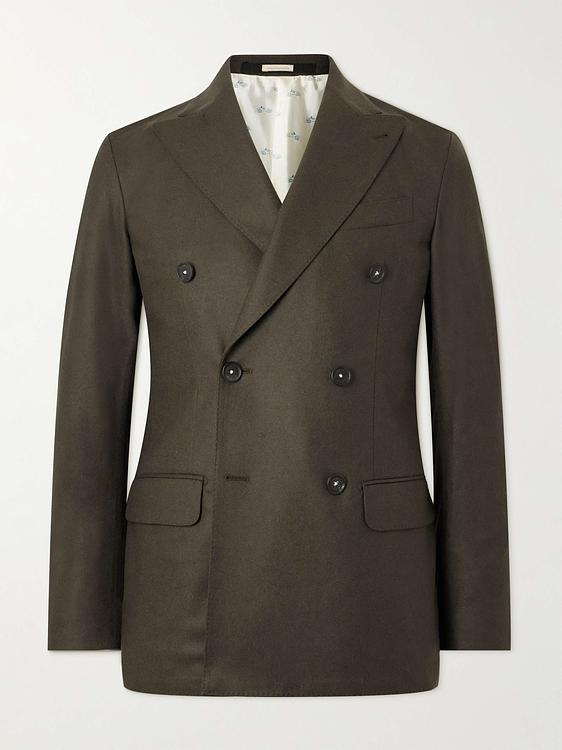 Dark grey double-breasted blazer from Massimo Alba