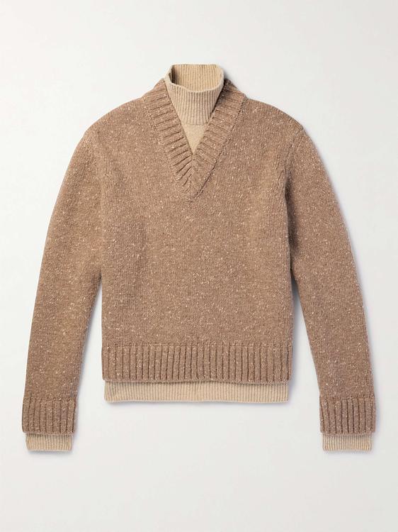 Brown turtleneck from Bottega Veneta
