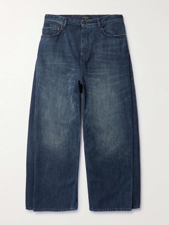 Dark blue wide-leg jeans from Balenciaga