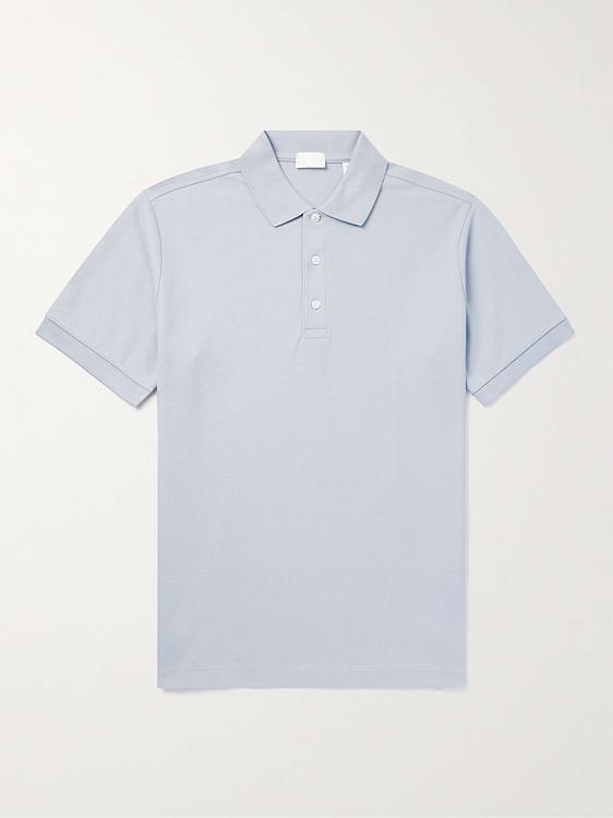 Light blue short sleeve polo shirt from Handvaerk