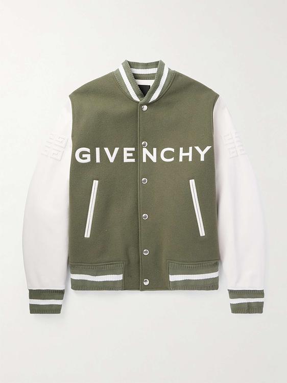 Print taupe bomber jacket from Givenchy