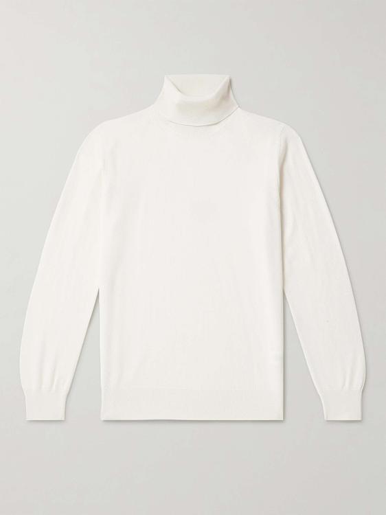 White turtleneck from Canali
