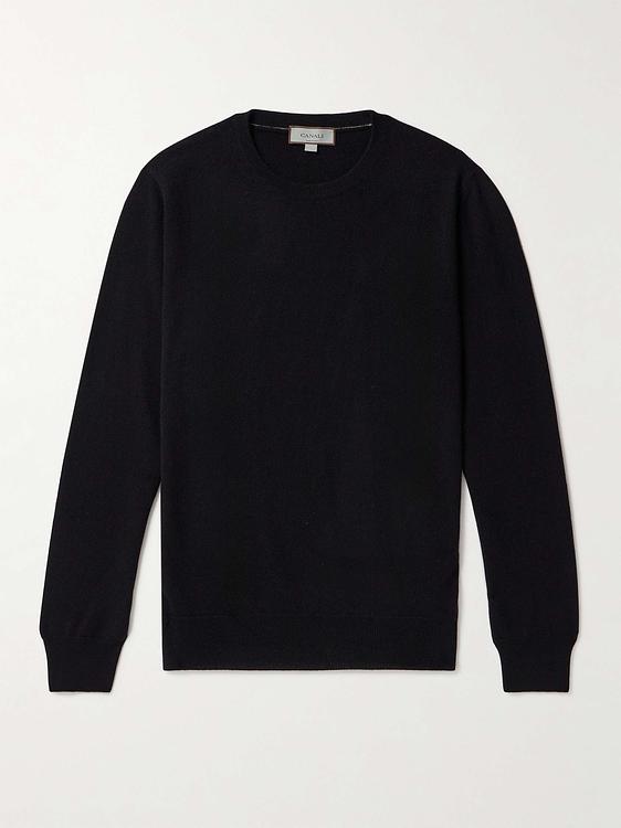Black cashmere sweater from Canali