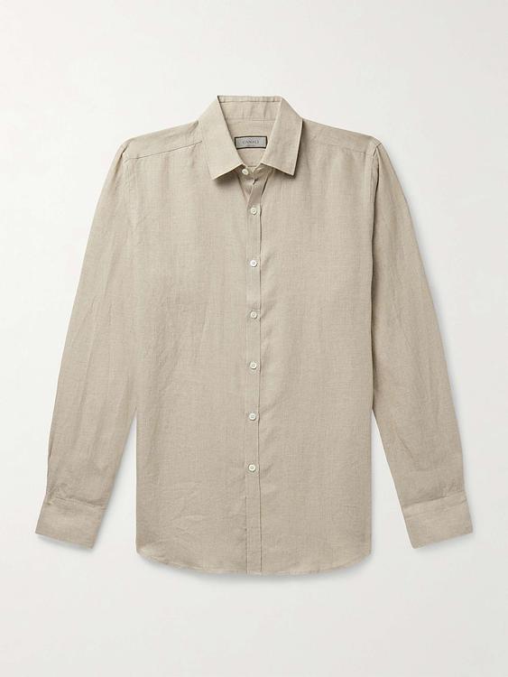 Beige casual shirt from Canali