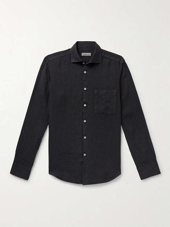 Black casual shirt from Canali