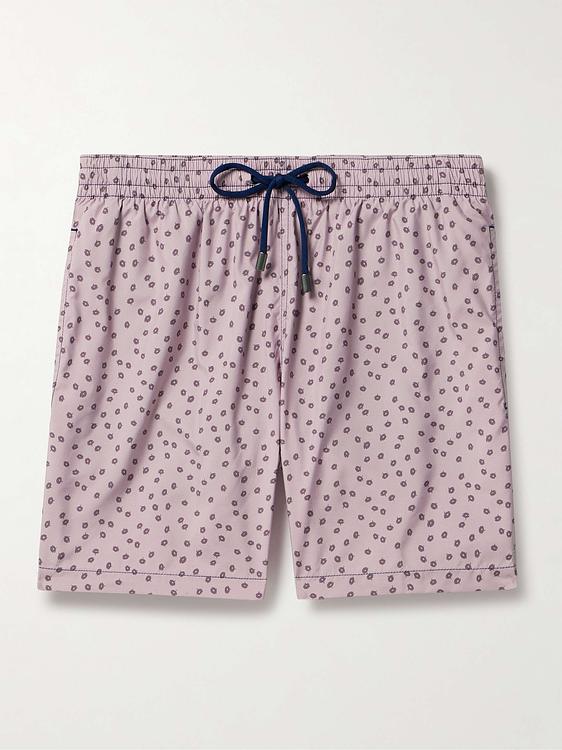 Dotted light pink swim shorts from Canali