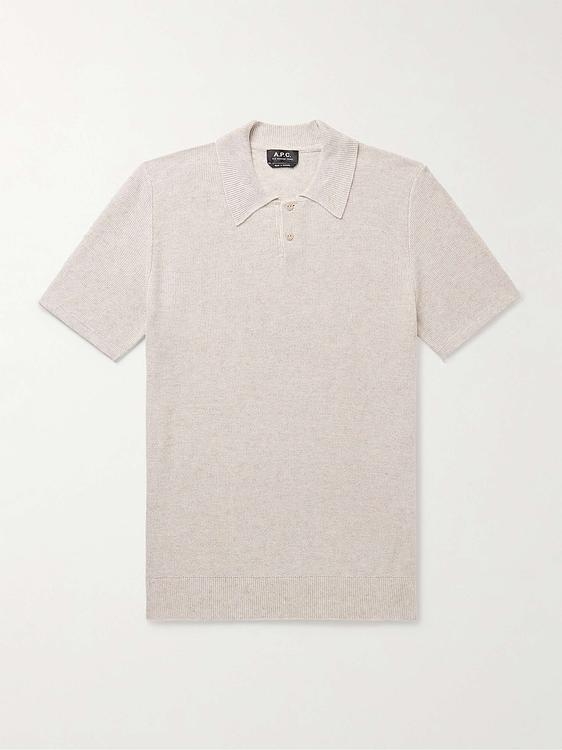 White short sleeve polo shirt from A.P.C