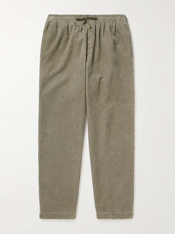 Taupe drawstring trousers from Ymc