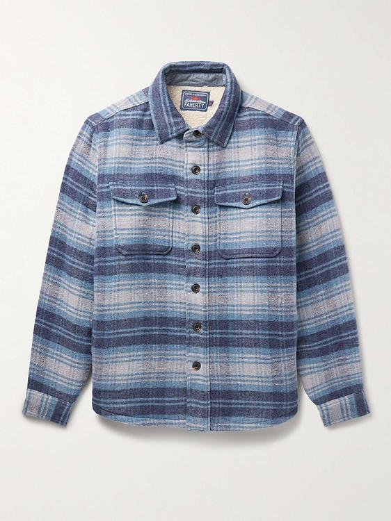 Checkered blue overshirt from Faherty