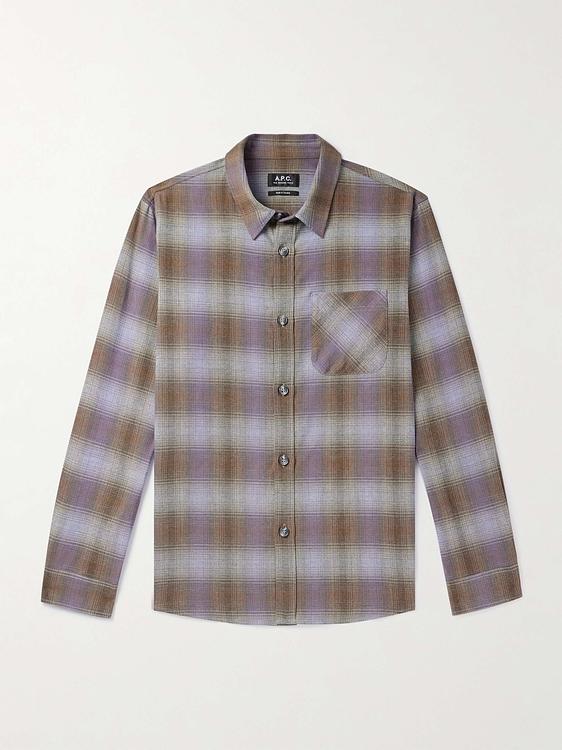 Checkered grey casual shirt from A.P.C
