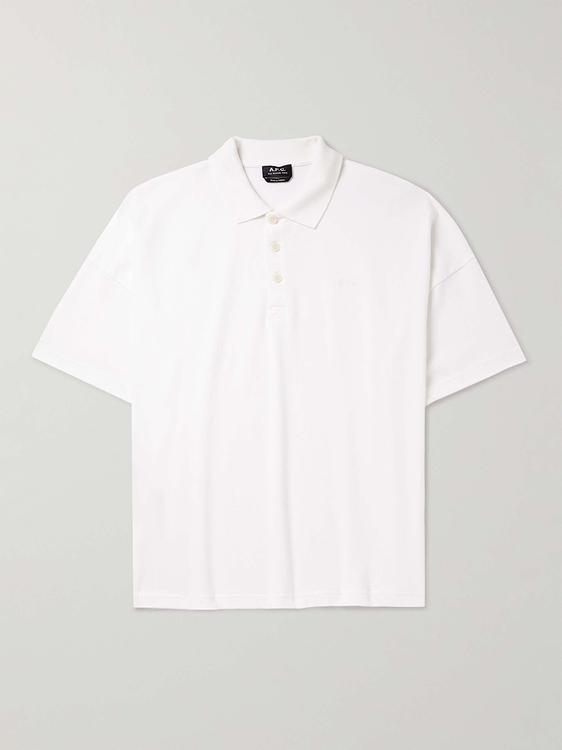 White short sleeve polo shirt from A.P.C
