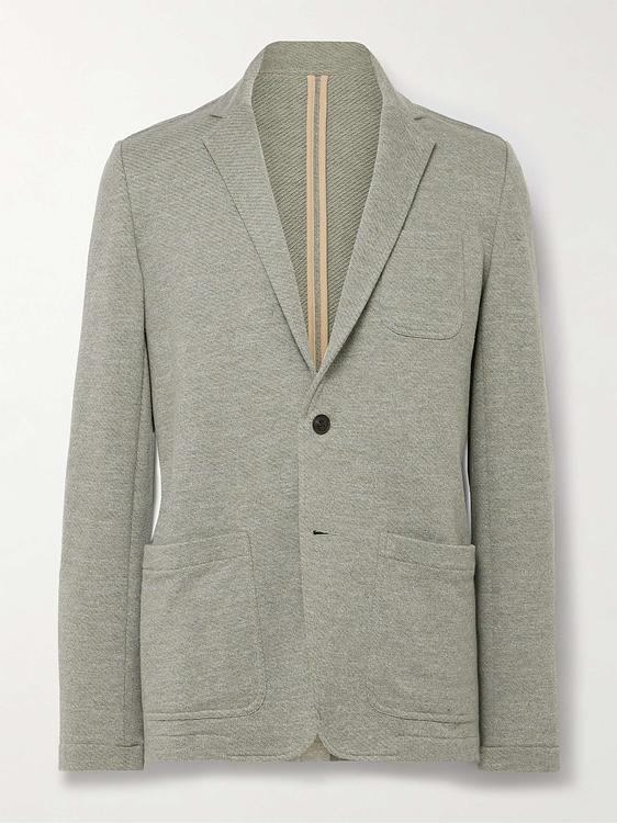 Grey blazer from Faherty