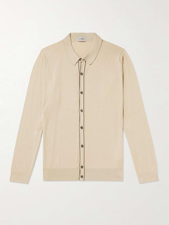 Beige casual shirt from John Smedley