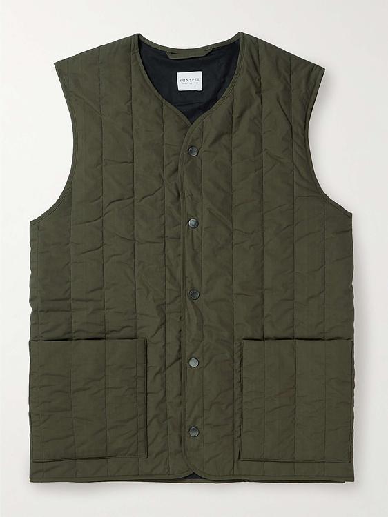 Dark green vest from Sunspel